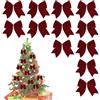 Mozeuu Fiocchi di velluto retrò da 15 cm | 12 pezzi fiocchi di Natale decorazione per la decorazione di ghirlande, scatole di imballaggio, matrimoni, feste, sacchetti di caramelle e