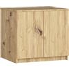 AKORD | Estensione dell'armadio | Aumenta la capacità dell'armadio | Armadio 2 Ripiani e 2 Ante | Robusto | Facile da montare | 51 x 90 x 55 cm | Rovere Artigianale
