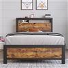 SUKY Letto in metallo per ragazzi, letto singolo con testiera e rete a doghe in metallo, per adulti, colore nero, letto industriale, bambini, ragazzi (90 x 200 cm)