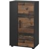 Vicco Cassettiera Berno, Nero/antico, 50.1 x 87.3 cm con 2 scomparti, adatto per riporre oggetti di vario tipo