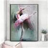 GUDOJK Quadro Art Deco su Tela Ballerina Danzante Dipinto su Tela Ballerino di Danza Classica Dipinto di Ragazza Astratta Dipinti murali Immagini di Arte della Parete per Il Soggiorno di casa-50x70cm