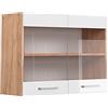 Vicco Mobile da cucina in vetro R-Line, Bianco lucido, 80 cm | 2 Ante · 1 Ripiano · Profondità - 31 cm · ✓ Liberamente combinabile · ✓ Tutto in vista