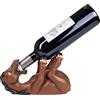 Brubaker Portabottiglie da vino Cavallo assetato - Portabottiglie per animali ubriachi - Divertente supporto per bottiglie - Figurina decorativa dipinta a mano - Accessori per vino da bar