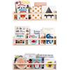 mamikids Mensole Montessori in Legno Naturale di Betulla - Set di 3 da Muro 50x15x9cm per Cameretta, Ideale per Disegni e Libri per Bambini, 3 Ripiani - Made in Italy