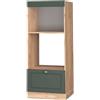 Vicco Mobile cucina microonde Fame-Line, Verde-oro country, 60 cm