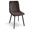 PAZZO DESIGN Sedia Arianna, Set Da 4 Sedie, Marrone, Sedie Velluto, gambe metallo, Sedia Cucina, Sedie Sala Da Pranzo - id_1968