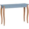 Ragaba LILLO Scrivania con Cassetto 105x40cm | Gambe in Legno, Certificato FSC, Montaggio Facile | Azzurro Gentile
