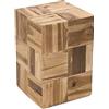 CREEDWOOD TAVOLINO Puzzle | 45 cm, Teak | Sgabello ad Angolo, Sgabello in Teak, Sgabello cubo, tavolino per Piante, tavolino, Sgabello a Blocco, cubo in Teak