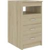 Solivagant Cassettiera Rovere Sonoma 40x50x76 cm in Legno Multistrato,Marrone,22.89kg