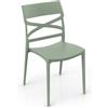 REDÒKASA Sedia in polipropilene FLOW made in Italy impilabile, resistente ai raggi UV, design moderno, ideale per sala da pranzo, cucina, bar, ristoranti o giardino (1, Menta)