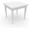 Mar.c.a. Design - Tavolo Quadrato a Libro da 100 a 200 cm con Gambe a Sciabola - Tavolo in Legno Massello 100x100x78 cm - Arte Povera Made in Italy