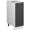 Vicco Colonna dispensa cucina Fame-Line, Antracite-oro, 30 cm | Frontale in MDF · Senza piano di lavoro · Piedini regolabili in altezza · Maniglie in metallo