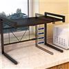 LANTUS Cucina Microonde Scaffale Organizzatore, Scaffale per Microonde a 2 Strati - Estensibile - per spezie, conserve, bottiglie, fino a 25 kg (42cm (40-65cm) Nero)