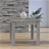 Yellowshop - Tavolo quadrato allungabile a libro per cucina, sala pranzo, soggiorno, cm 80x80, 90x90, 100x100 RODI grigio effetto cemento opaco, Made in Italy (80 x 80)