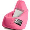 Avalon - Puff Poltrona Sacco Grande L Jive Deluxe Sfoderabile, Pouf Sacco di Qualità Sartoriale, Bean Bag per Sedersi Ergonomico, Tessuto Antistrappo Impermeabile, Made in Italy(80x125cm-Rosa)