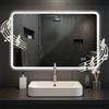 CLP Specchio da bagno Jericho con illuminazione, altoparlante Bluetooth, specchio da bagno antiappannamento, specchio da parete LED, Dimensione:70x100 cm