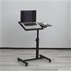 LANTUS Tavolino Porta PC con Altezza Regolabile e Ruote, Supporto per Computer Portatile Inclinabile -60 * 34.5 * 58/90 cm (nero)