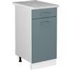 Vicco Mobiletto base per cucina R-Line, Grigio-blu, 40 cm, PL Marmo, per la libera combinazione all'interno di sistemi cucina modulari