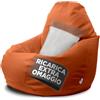 Avalon - Puff Poltrona Sacco Gigante XXL Jazz in Ecopelle Deluxe, Pouf Sacco di Qualità Sartoriale, Bean Bag per Sedersi Ergonomico, Pouf a Sacco Impermeabile, Made in Italy(95x135cm-Cuoio)
