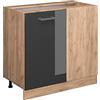 Vicco Mobile ad angolo cucina R-Line, Antracite lucido, 86 cm