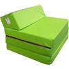 Natalia Spzoo Materasso pieghevole per ospiti 200 x 70 x 10 cm in diversi colori Microfibra (verde chiaro)