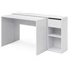 Vicco Scrivania Ben, Bianco, 145 x 46.4 cm, con piano di lavoro e ripiani aperti per l'organizzazione