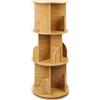 LANTUS Libreria per Bambini, 98CM Libreria a 3 Livelli, Scaffale per Libri Girevole a 360°, per Camera dei Bambini, Sala Giochi - 40 x 40 x 97 cm (Colore Legno Naturale)