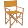 Danieli - Sedia da Regista in Legno per Esterni - Sedie Pieghevoli da Giardino in Legno di Faggio - Telo 100% Acrilico in Diverse Colorazioni - Ideali per Giardino, Terrazza, Spiaggia (Giallo)