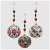 EDG - Enzo De Gasperi Palla di Natale, Sfera da Appendere, addobbo Natalizio in Vetro D10cm 3 Varianti (1pz) B