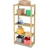 Lenmar Serie B Scaffale in legno di pino, legno beige chiaro, B-27, 170 x 60 x 40 cm, 5 ripiani, libreria, scaffalatura in legno, mensola da parete, mensola a 5 ripiani, per ufficio, soggiorno