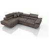 Robin Inspire Saturn Premium Kingston Divano ad angolo con funzione di letto con cassetto per la biancheria e cuscini e Poggiatesta regolabili angolo a sinistra marrone 272 x 200 x 73/90