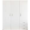 AVANTI TRENDSTORE Molise - Armadio con 3 ante a battente e 3 cassetti in legno laminato di colore bianco. Dimensioni ca. LAP 150,2x176,2x51,3cm