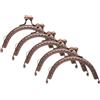 QUARKZMAN 5pz Telaio Borsa in Metallo, 8,5cm Chiusura Click Clac per Borse Arco retrò Sbalzato per Creazione Borsa Manico Borsellino Borsa Busta Ricambi Ferramenta Telaio (Rosso Bronzo)
