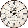 Mancru Orologio da Parete Vintage in Legno Grande Rotondo - 1CM Spessore, Silenzioso, Non Ticchettio, Quarzo - Decorazione Shabby Chic 12-25CM