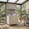 Linea Azzurra Sottolavello 80 SOLO MOBILE Cucina con 2 Ante in Legno Made in Italy H85xL80xP50cm Facile da Montare (Olmo)