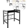 XUANYU 2 livelli di supporto per forno a microonde, scaffale a microonde solido con organizer per spezie, supporto per microonde a 2 livelli (nero C)