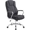 CLP Sedia Ufficio Xanthos XXL In Stoffa I Poltrona Ergonomica Portata Max 210 KG I Sedia Studio Imbottita, Colore:nero