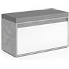 Vicco Panca scarpiera da ingresso Iker, Calcestruzzo, 80 x 45 cm