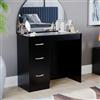 Vida Designs Nero con 3 cassetti Trucco a Riano mobili per Camera da Letto, Nero