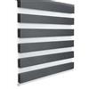 Russo Tessuti Tenda Rullo Night Day Vedo Non Vedo Interno Oscurante Zebra Blinds Giorno Notte-Nero-220x300