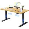 FLEXISPOT Scrivania Regolabile in Altezza con Doppio Motore e Porta USB, Piano Monoblocco da 25 mm, Gambe a 3 Sezioni, Portata 120 kg, 4 Memorie, Rilevamento Ostacoli, 140×80 cm