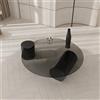 QIUHTR Tavolino Rotondo Moderno Da Salotto,Tavolo da caffè minimalista con Base Geometrica,Tavolo da Pranzo o Posto di Lavoro,per Soggiorno,Camera da Letto,Balcone(Black,80 * 80 * 30cm)
