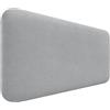 DHOME Testiera Imbottita Liscia Arrotondata in Tessuto Aqualine per Parete Acustica Testate Letto Fonoassorbenti Camera da Letto (Grigio Chiaro, 90cm)