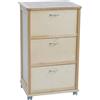 Liberoshopping Carrello mobiletto per Cucina 48x38xh83 con Ante a ribalta con Piano in mattonelle (Naturale)