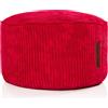 Green Bean© Pouf per interno 45x25cm Imbottitura EPS & Velluto a coste morido accogliente lavabile - Cuscino Pavimento Lounge Sedia Sgabello Relax Pouf Bambini Adulti Rosso
