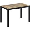 Vicco Tavolo da pranzo Granny, Rovere rustico/Antracite, 80-120 x 70 cm Allungabile, con funzione di estensione per lunghezze del tavolo variabili