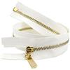 Elegantyl 1 pz 3# Cerniera in Metallo 40-70cm Open End Denti d'oro Cerniera Lunga per Borse da Cucire Piumino Abbigliamento Accessori, 50cm