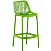 CLP Sgabello da Giardino Resistente alle intemperie Air, con Schienale, Resistente ai Raggi UV, in plastica Facile da Pulire, Fino a 160 kg, Colore:Verde