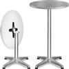 Casaria Set di 2 Tavoli da Bar Pieghevole Regolabile 70cm / 115cm Alluminio Rotondo Ø 60cm Tavolo Giardino Bistrot