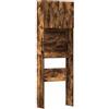 vidaXL Mobile Lavatrice Rovere Fumo 64x24x190 cm Legno Multistrato, mobiletto per lavatrice, armadio lavanderia, mobiletto per il bagno